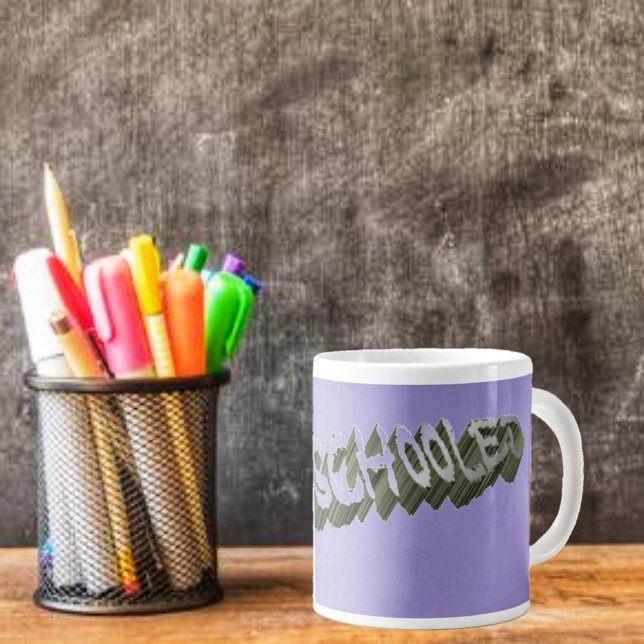 Caneca De Café Grande B Cinza Escolhida - Wht (The perfect, coffee Mug for teachers, and other staff workers!)