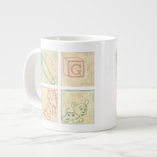 Caneca De Café Grande Baby Picture Blocks por Chariklia Zarris