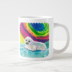Caneca De Café Grande Baby Seal "Art by Kids"