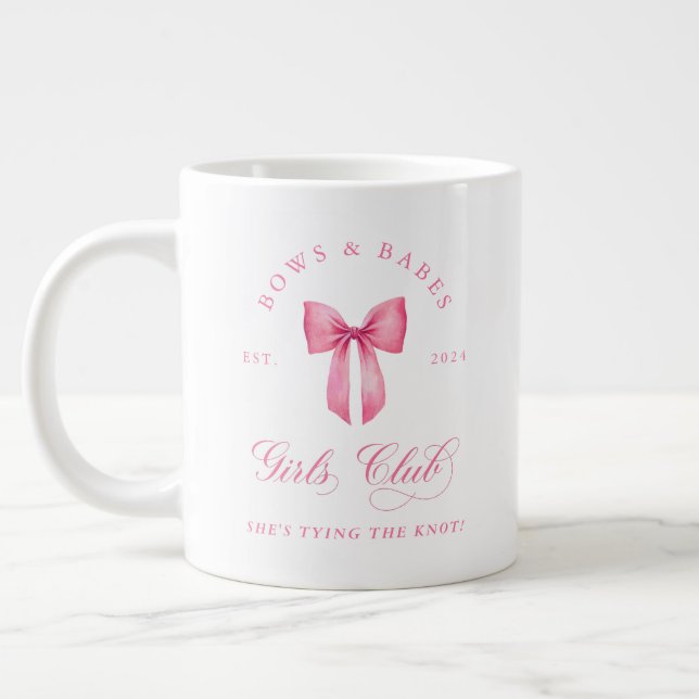 Caneca De Café Grande Bachelorette do Clube das Raparigas e arcos (Esquerda)