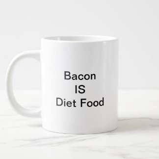 Caneca De Café Grande Bacon IS Diet Comida Mug (20oz)
