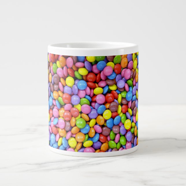 Caneca De Café Grande Balas Coloridas (Frente)
