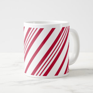Caneca De Café Grande Banda de Natal Candy Cane