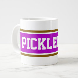 Caneca De Café Grande Bandas cor-de-rosa-rosa, cor-de-rosa, cruzes-branc