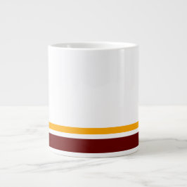 Caneca De Café Grande Bandas De Corrida Amarelo Amarelo-Profundo Retroat