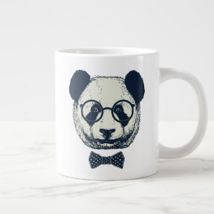 Caneca De Café Grande Bandas de Panda