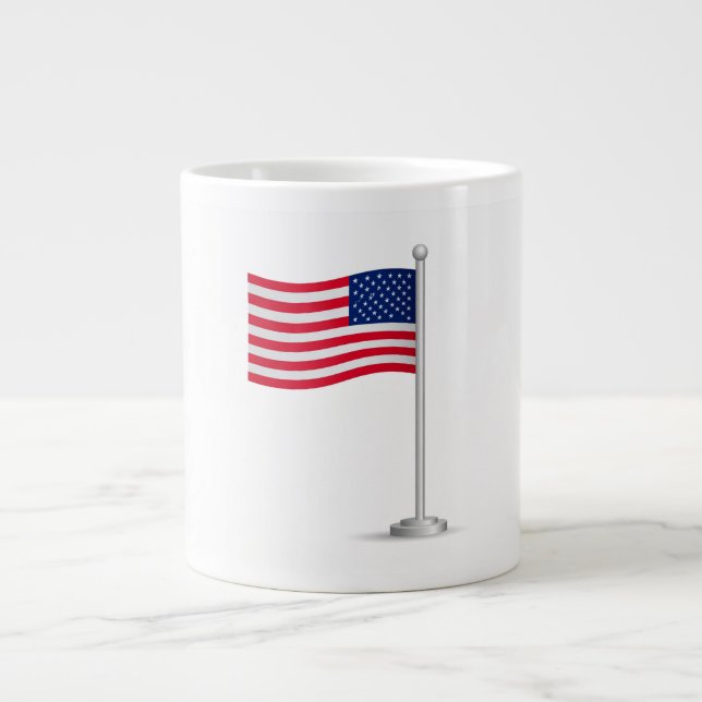 Caneca De Café Grande bandeira americana (Frente)