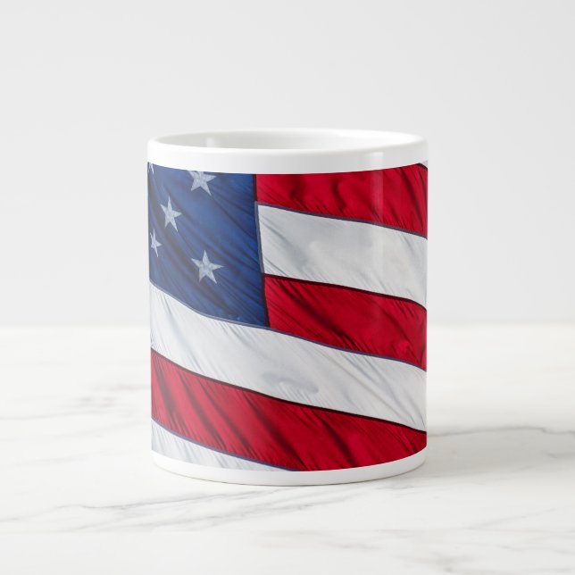 Caneca De Café Grande Bandeira Americana (Frente)
