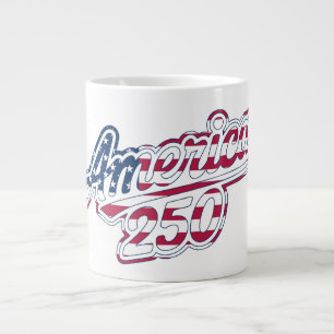 Caneca De Café Grande Bandeira da América 250 Roteiro Semiquincentenário