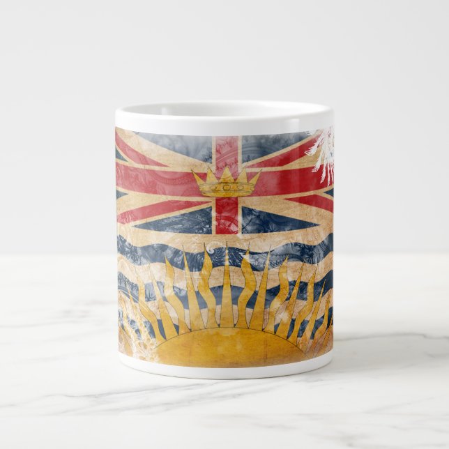 Caneca De Café Grande Bandeira da Colúmbia Britânica (Frente)