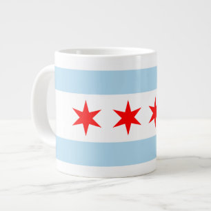 Caneca De Café Grande Bandeira de Chicago Jumbo Mug