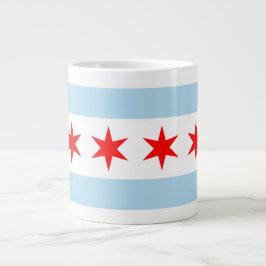 Caneca De Café Grande Bandeira de Chicago Jumbo Mug