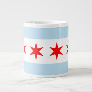 Caneca De Café Grande Bandeira de Chicago Mug