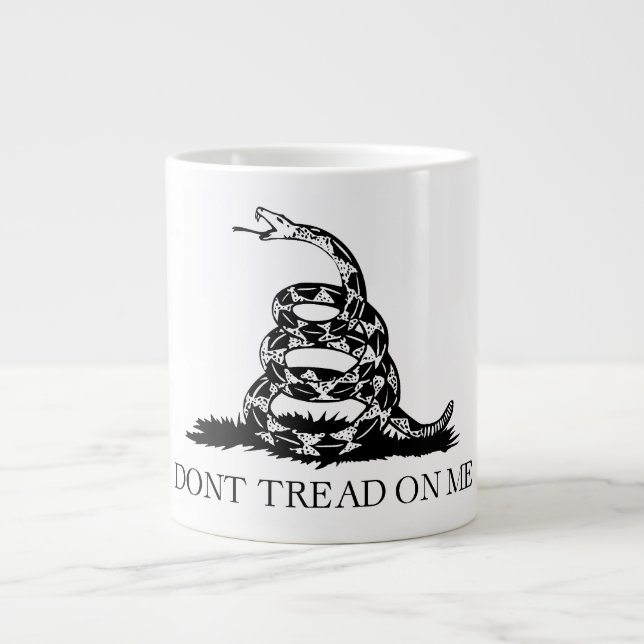Caneca De Café Grande Bandeira de Gadsden Rattlesnake: Guerra Revolucion (Frente)