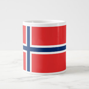 Caneca De Café Grande Bandeira de Noruega
