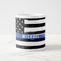 Bandeira de Polícia Thin Blue Line Personalizada G