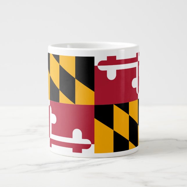 Caneca De Café Grande Bandeira do Estado de Maryland Festivo (Frente)