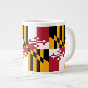 Caneca De Café Grande Bandeira do Estado de Maryland Festivo