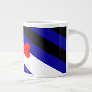 Caneca De Café Grande Bandeira do orgulho canino da SlipperyJoe expressa