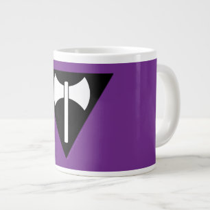Caneca De Café Grande bandeira do orgulho lésbico SlipperyJoe feminista 