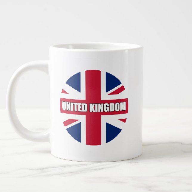 Caneca De Café Grande Bandeira do Reino Unido (Esquerda)
