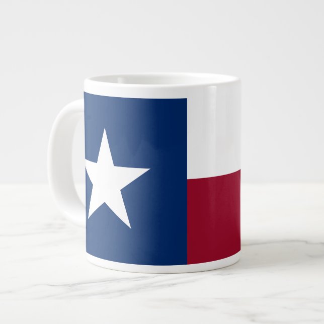 Caneca De Café Grande Bandeira do Texas (Frente Esquerda)