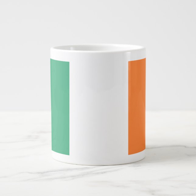 Caneca De Café Grande Bandeira Nacional da Irlanda, Padrão Irlandês, Est (Frente)