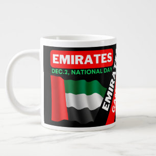 Caneca De Café Grande Bandeira Patriótica dos Emirados Árabes Unidos Per