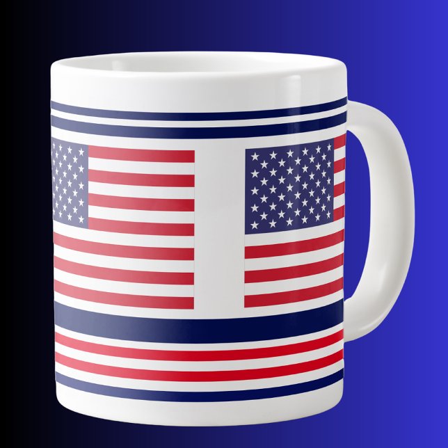 Caneca De Café Grande Bandeira Patriótica dos EUA, Bandeira dos Estados  (Criador carregado)