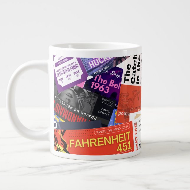 Caneca De Café Grande Banned Book Concert Tickets Cute Gift (Esquerda)