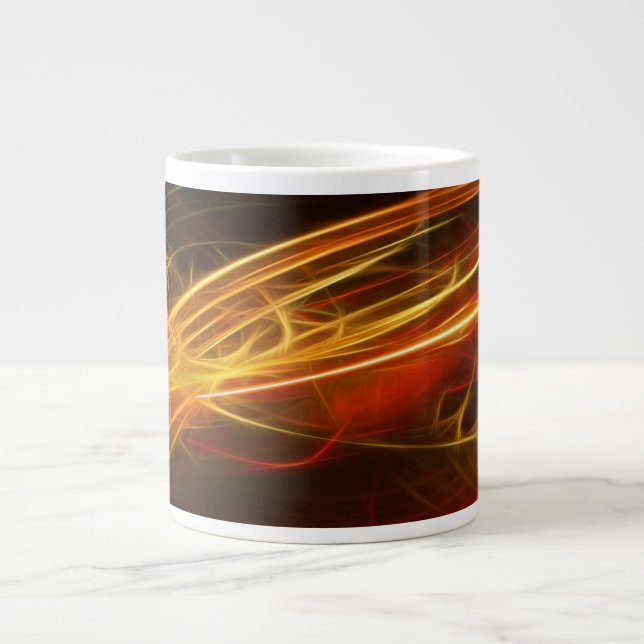 Caneca De Café Grande Banner de design abstrato (Frente)