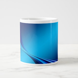 Caneca De Café Grande Banner de fundo azul abstrato