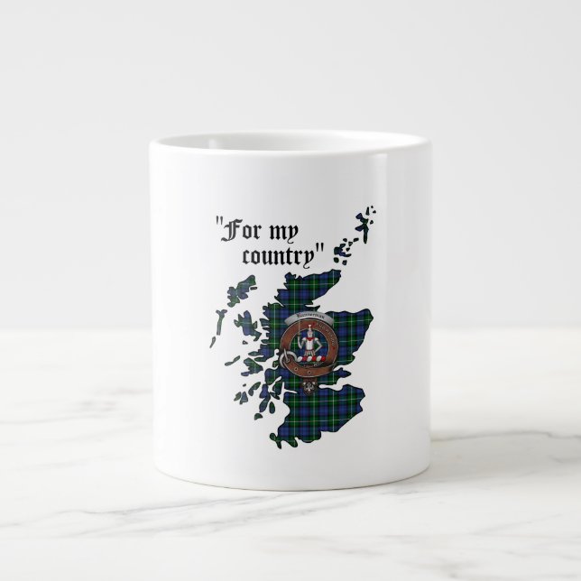 Caneca De Café Grande Bannerman Clan Crachá Jumbo Mug (Frente)