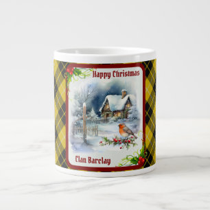 Caneca De Café Grande Barclay Tartan & Robin Natal