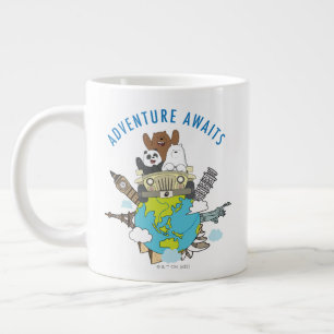Caneca De Café Grande Bare Bears - Aventura Aguarda
