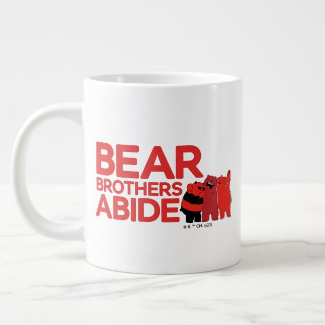 Caneca De Café Grande Bare Bears - Bear Brothers Abide (Esquerda)
