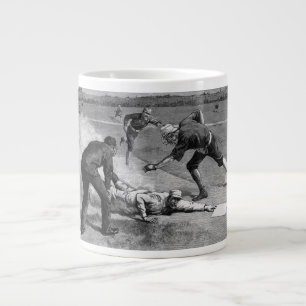 Caneca De Café Grande Baseball Antigo por Thure De Thulstrup, 1885