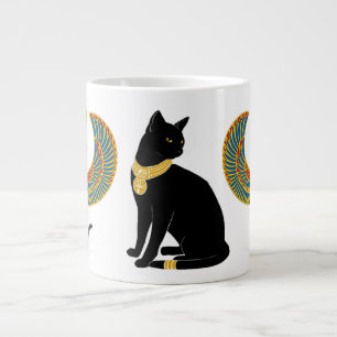 Caneca De Café Grande Basteta: Gato Asas de Isis!