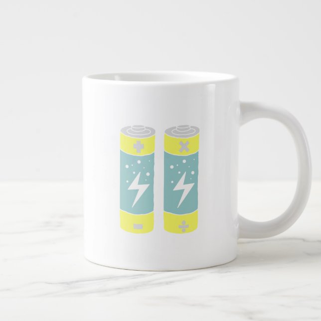 Caneca De Café Grande Baterias (Direita)