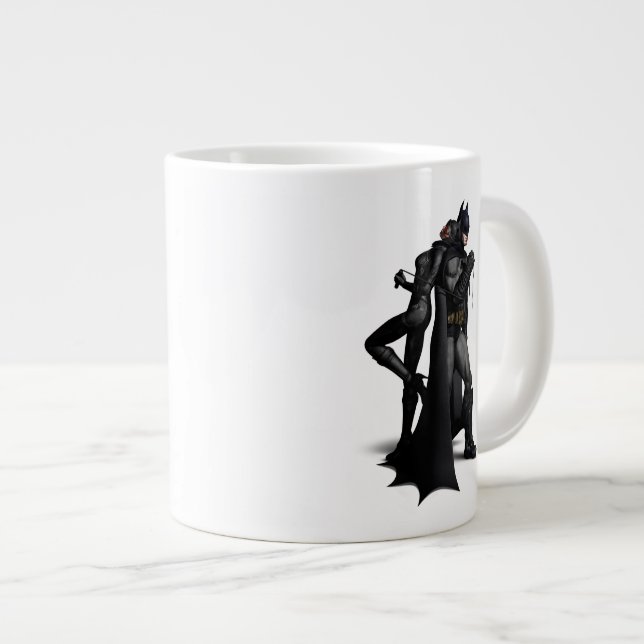 Caneca De Café Grande Batman Arkham | Batman e Catman (Frente Esquerda)