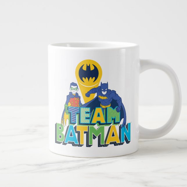 Caneca De Café Grande Batman | Equipe Batman e Robin (Direita)