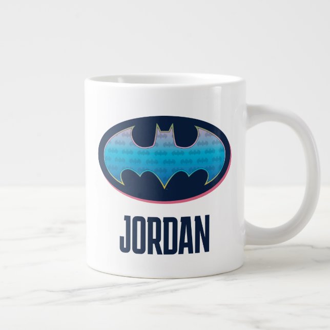 Caneca De Café Grande Batman | Símbolo rosa e azul (Direita)