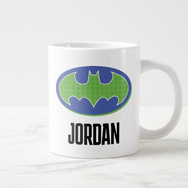 Caneca De Café Grande Batman | Símbolo roxo e verde (Direita)