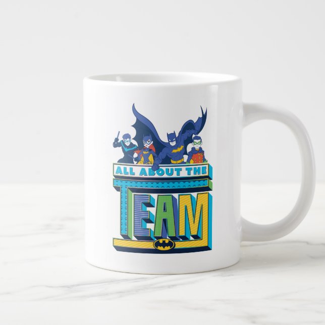Caneca De Café Grande Batman | Toda A Equipe (Direita)