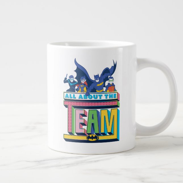 Caneca De Café Grande Batman | Toda A Equipe (Direita)