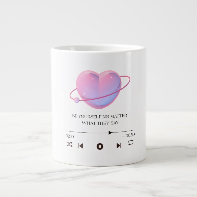 Caneca De Café Grande Be Yourself No Matter What They Say - jumbo mug (Frente)