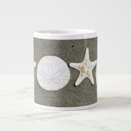 Caneca De Café Grande Beach X's e O's Photo Coffee Mug