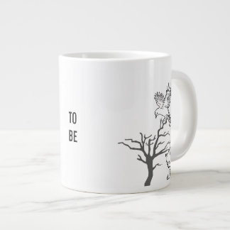 Caneca De Café Grande Bear, Bird, and Bare Tree Nature Scene