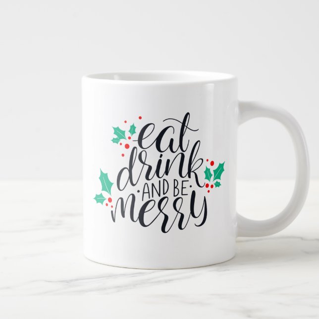 Caneca De Café Grande Beba e seja Feliz (Direita)
