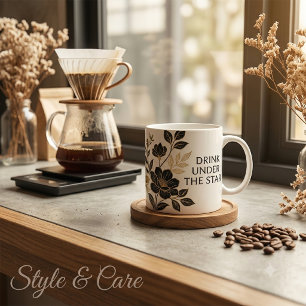 Caneca De Café Grande Beba Sob as Estrelas-